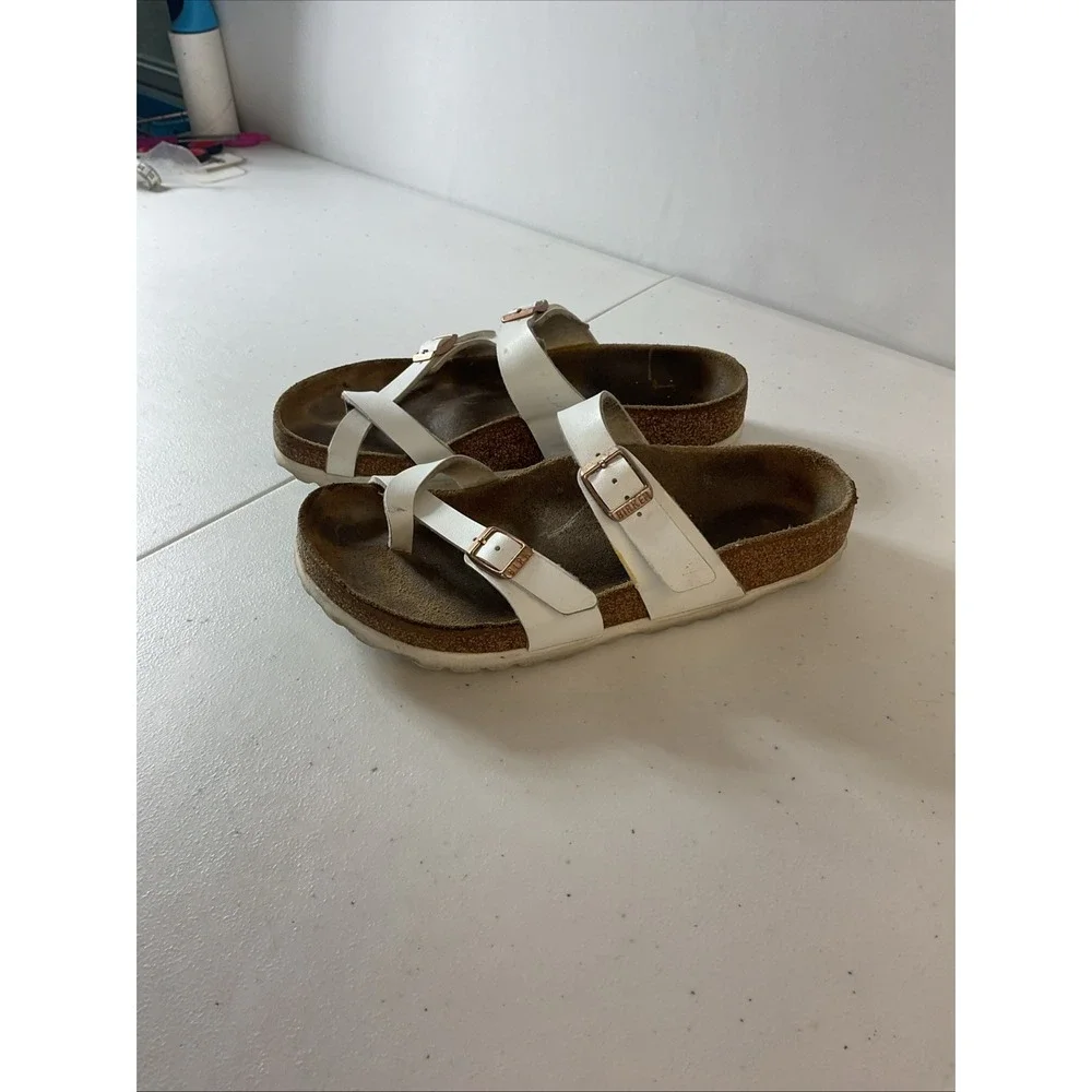 Birkenstock‎ Mayari Birko-Flor Sandal Women's 36 US 5.5 Soft Foot Bed White